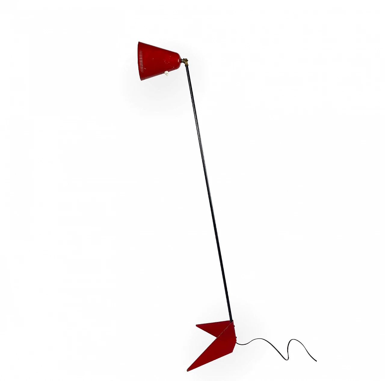 Lampada da terra rossa di Svend Aage Holm-Sørensen per Holm Sørensen & Co, anni '50 14