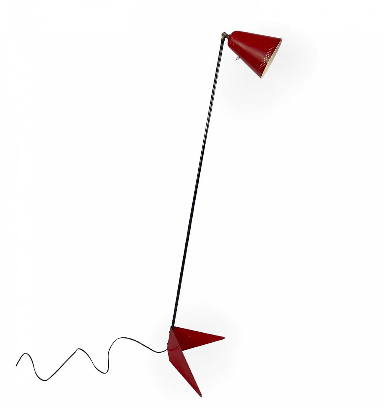 Lampada da terra rossa di Svend Aage Holm-Sørensen per Holm Sørensen & Co, anni '50 16