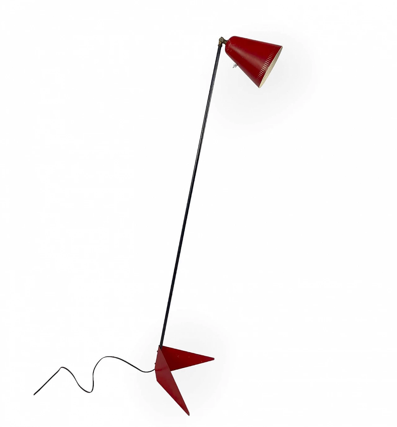 Lampada da terra rossa di Svend Aage Holm-Sørensen per Holm Sørensen & Co, anni '50 17