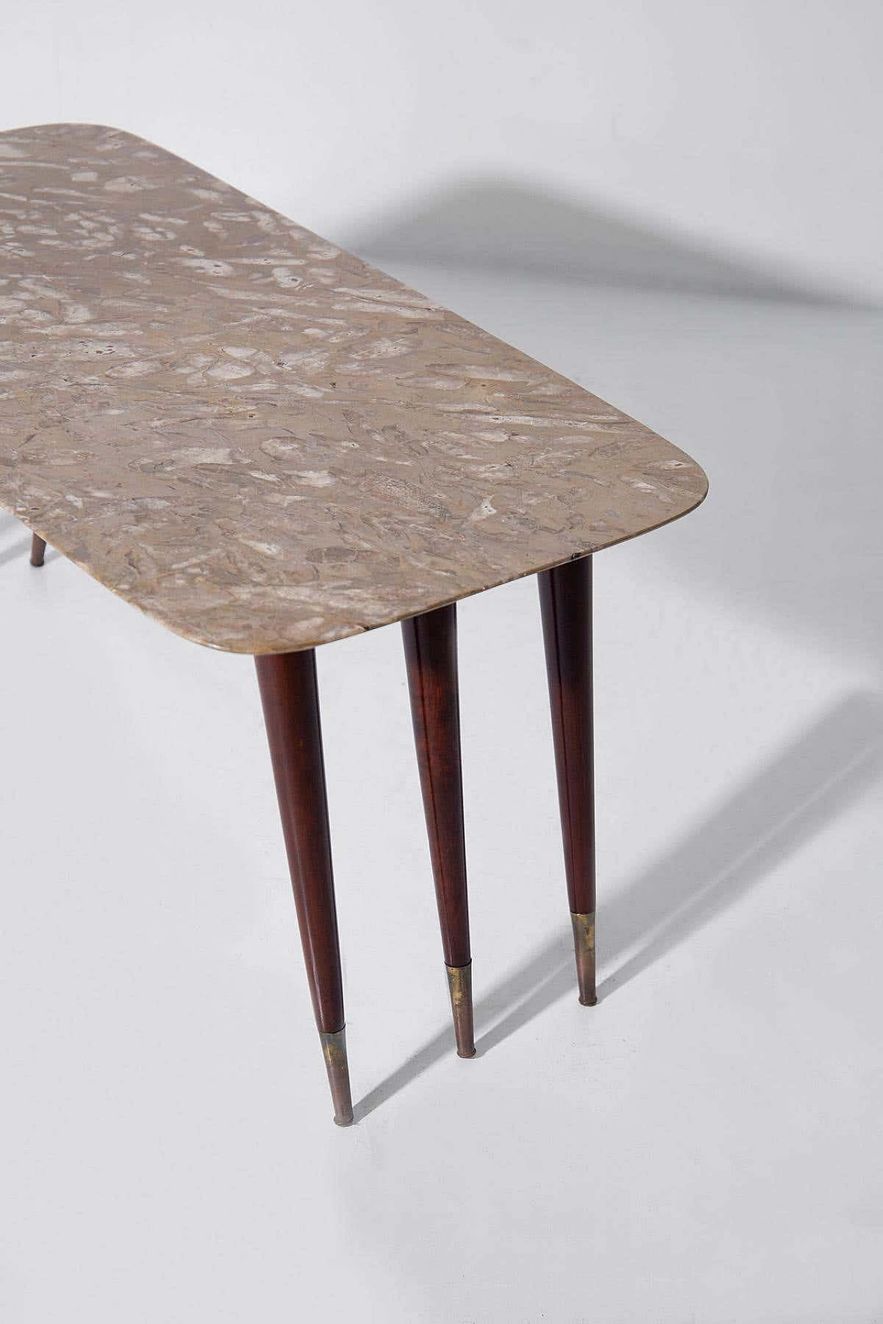 Coffee table with marble top attributed to Giuseppe Scapinelli, 1950s 6