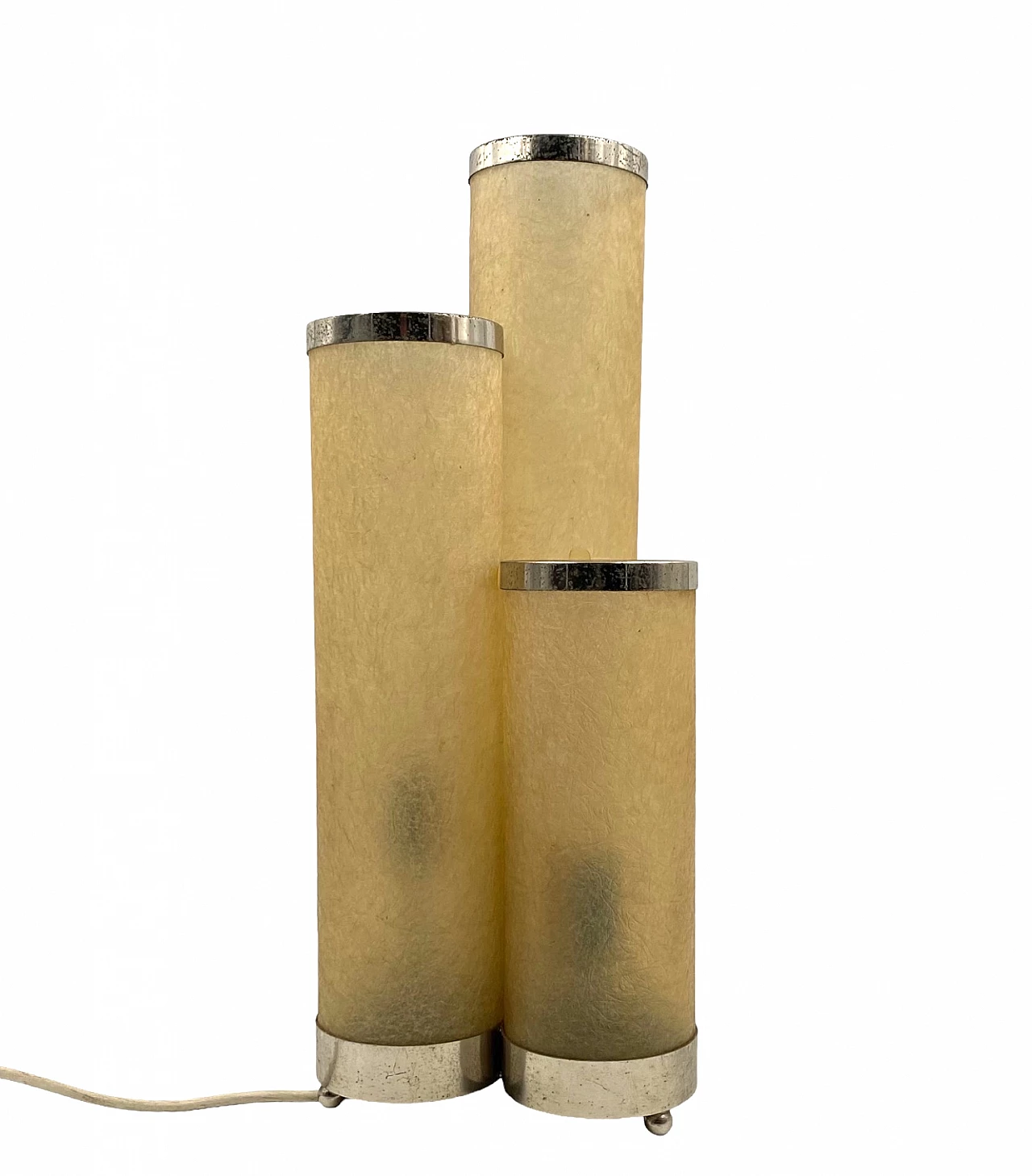 Lampada da tavolo in vetroresina e ottone, anni '70 8