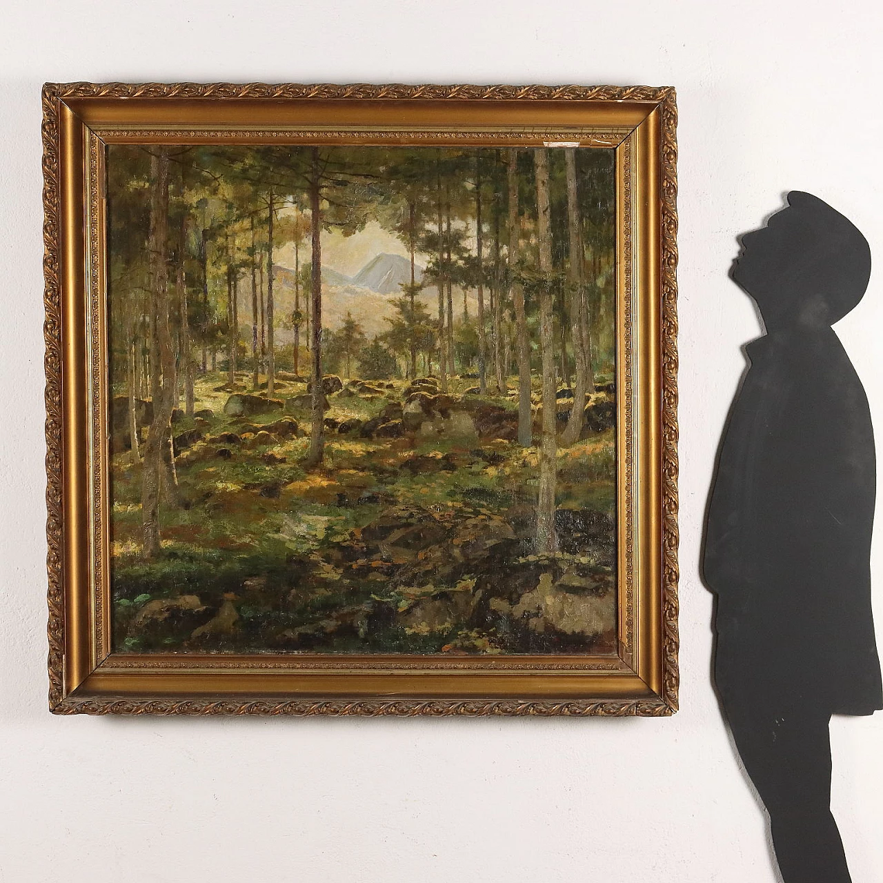 Bertolotti, paesaggio boschivo, dipinto a olio su tela 2