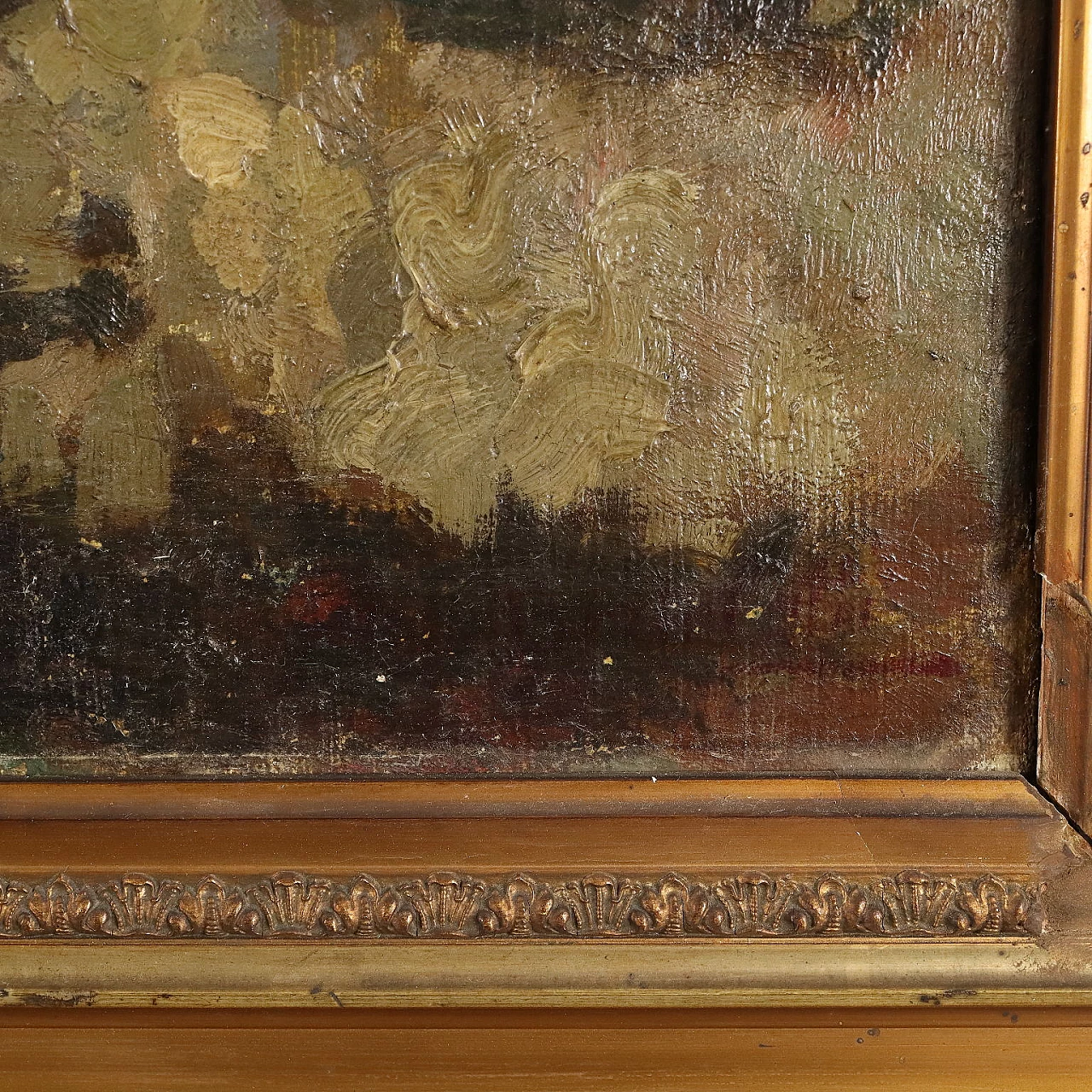 Bertolotti, paesaggio boschivo, dipinto a olio su tela 8