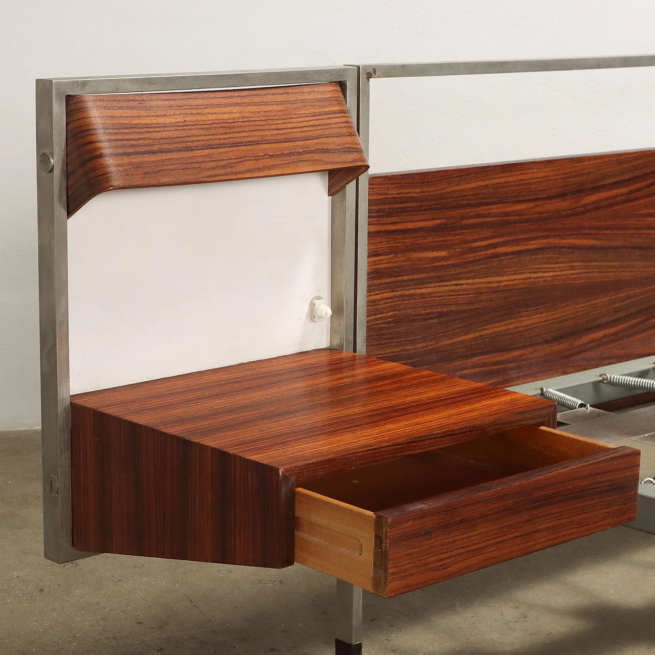 Double bed with pair of bedside tables by George Coslin, 1960s 3
