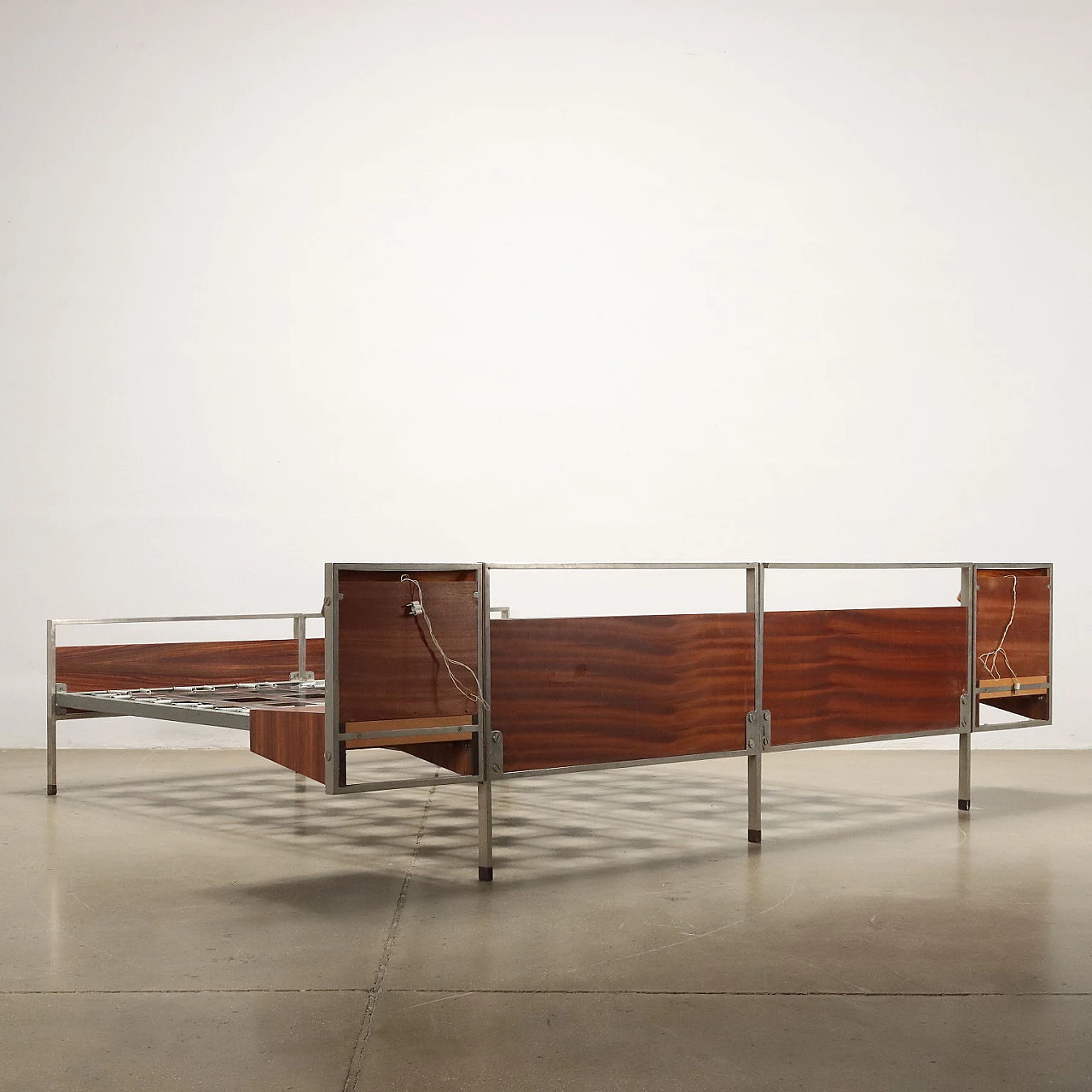 Double bed with pair of bedside tables by George Coslin, 1960s 9