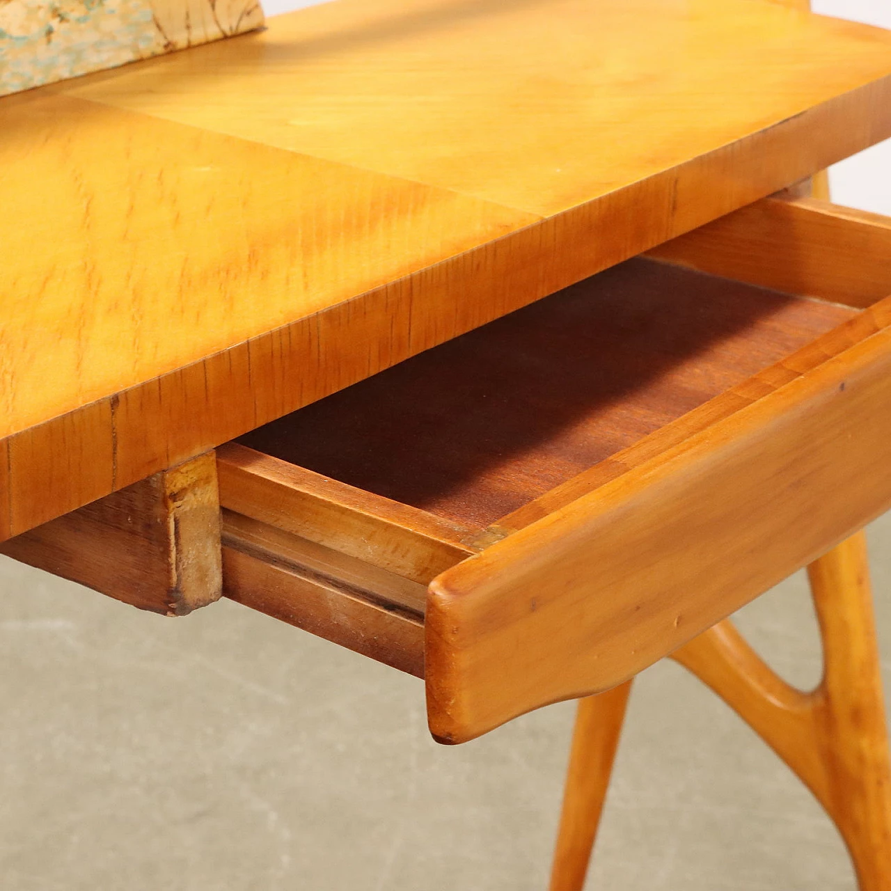 Console table in beech and ash veneer, 1950s 4