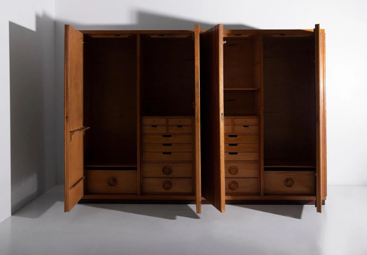 Armadio attribuito a Luigi Scremin per Industria Armadio Guardaroba Trieste, anni '50 8