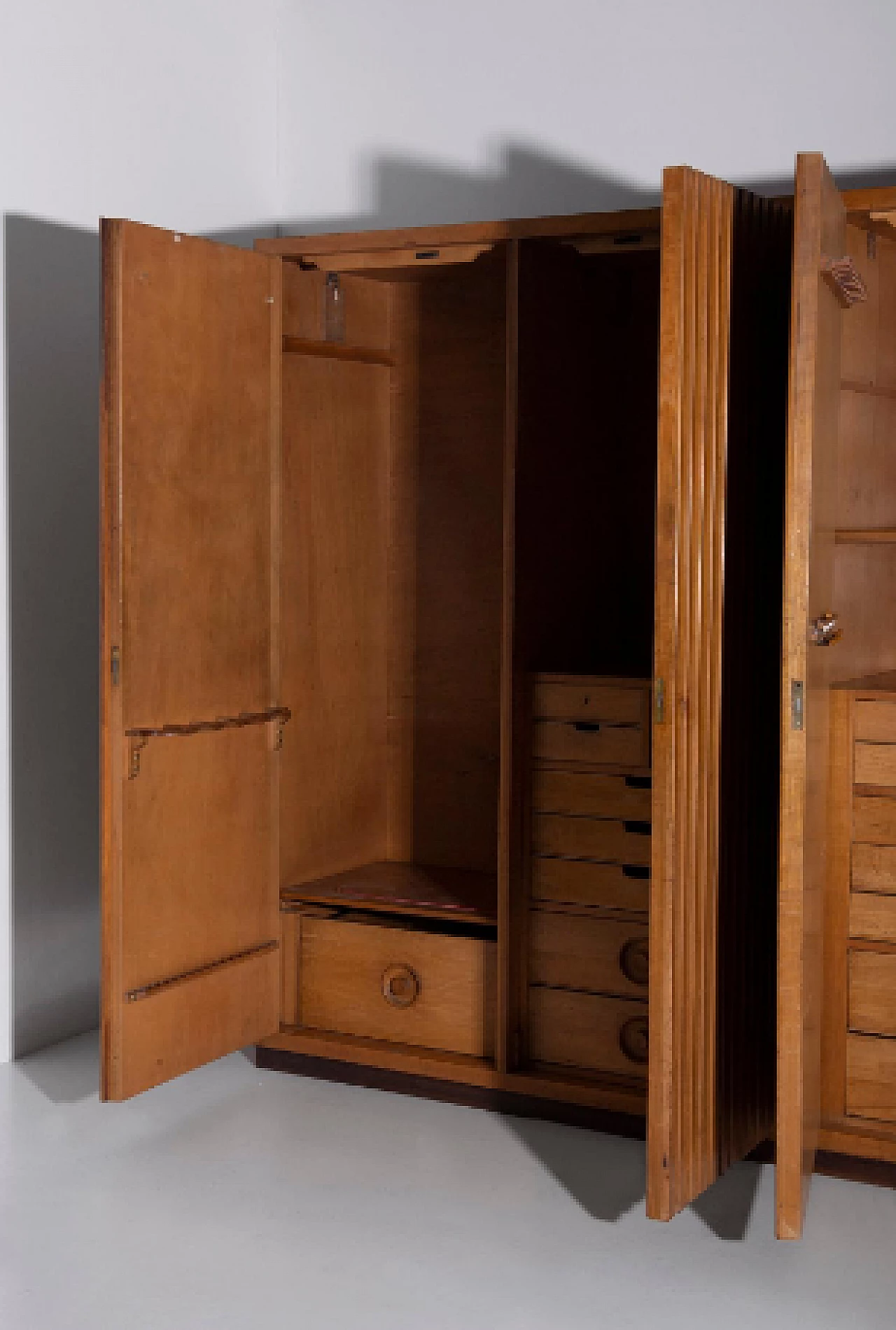 Armadio attribuito a Luigi Scremin per Industria Armadio Guardaroba Trieste, anni '50 9