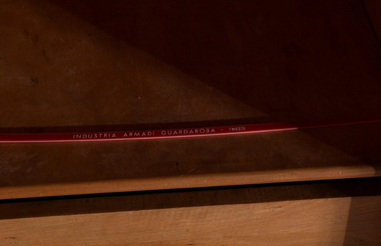 Armadio attribuito a Luigi Scremin per Industria Armadio Guardaroba Trieste, anni '50 10