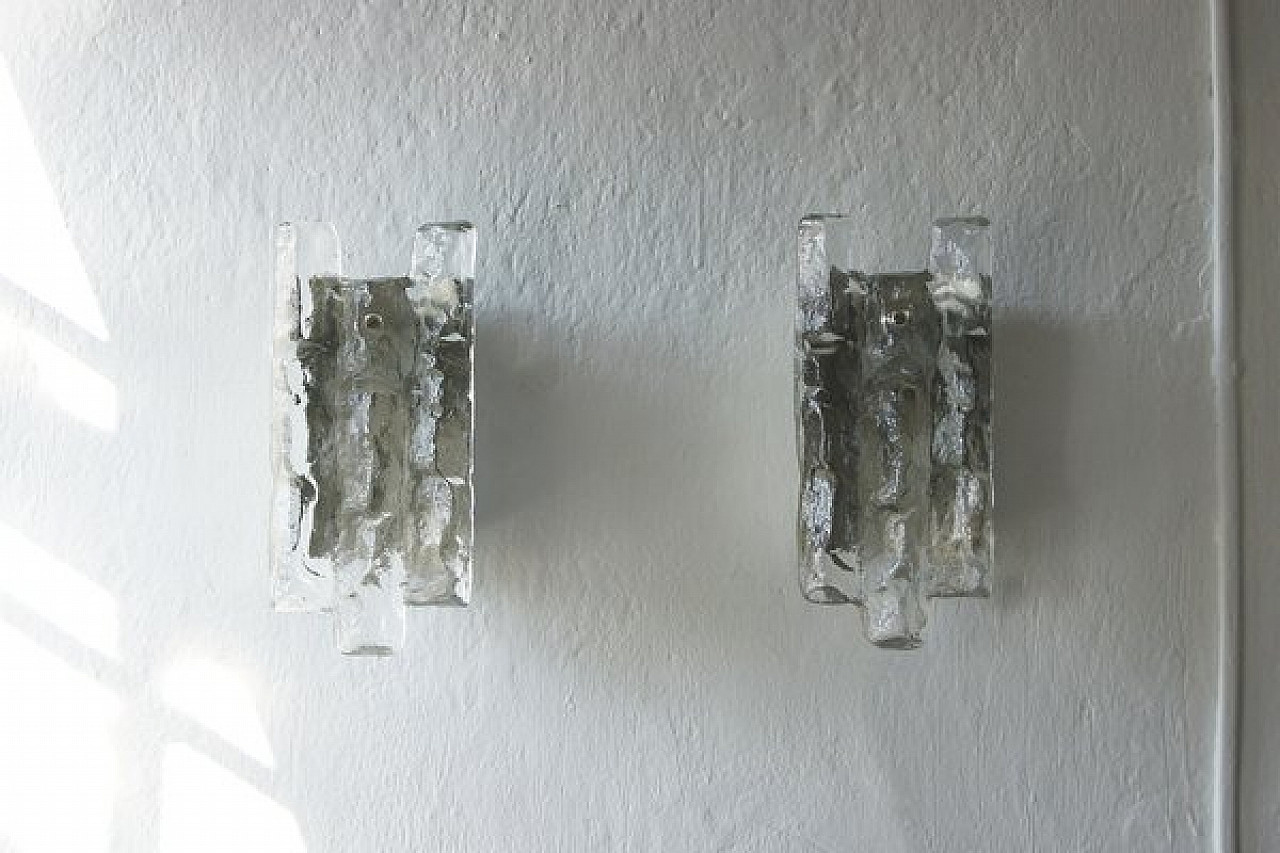 Pair of SORIA 1 WA wall lights by J. T. Kalmar for Kalmar, 1970s 3