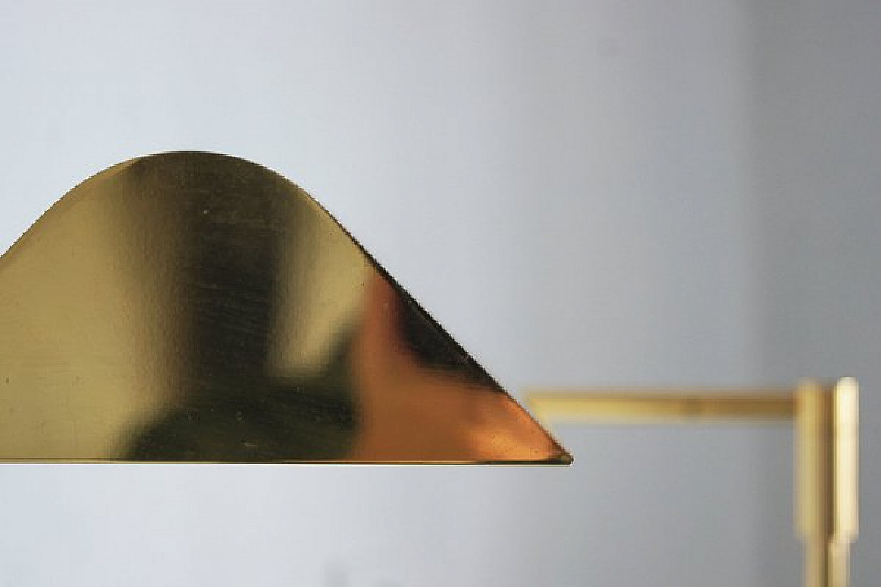 Lampada da terra regolabile in ottone di Fratelli Martini, anni '70 3