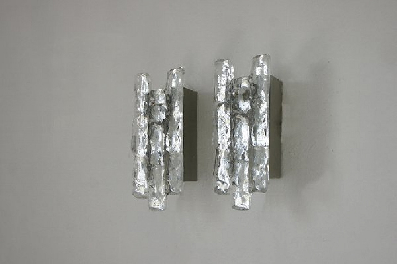 Pair of SORIA 1 WA wall lights by J. T. Kalmar for Kalmar, 1970s 4