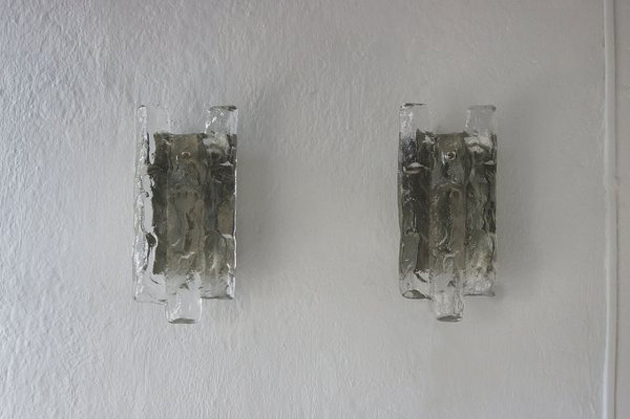Pair of SORIA 1 WA wall lights by J. T. Kalmar for Kalmar, 1970s 5
