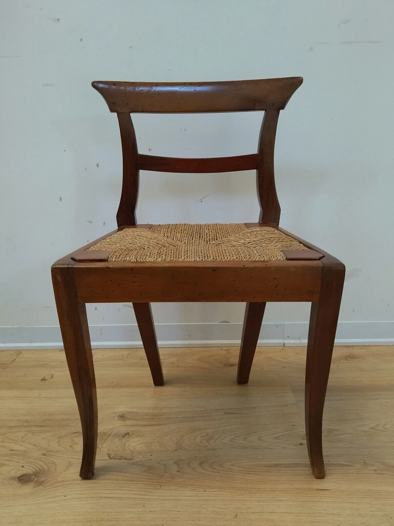 Empire child chair in solid walnut, early 19th century 2