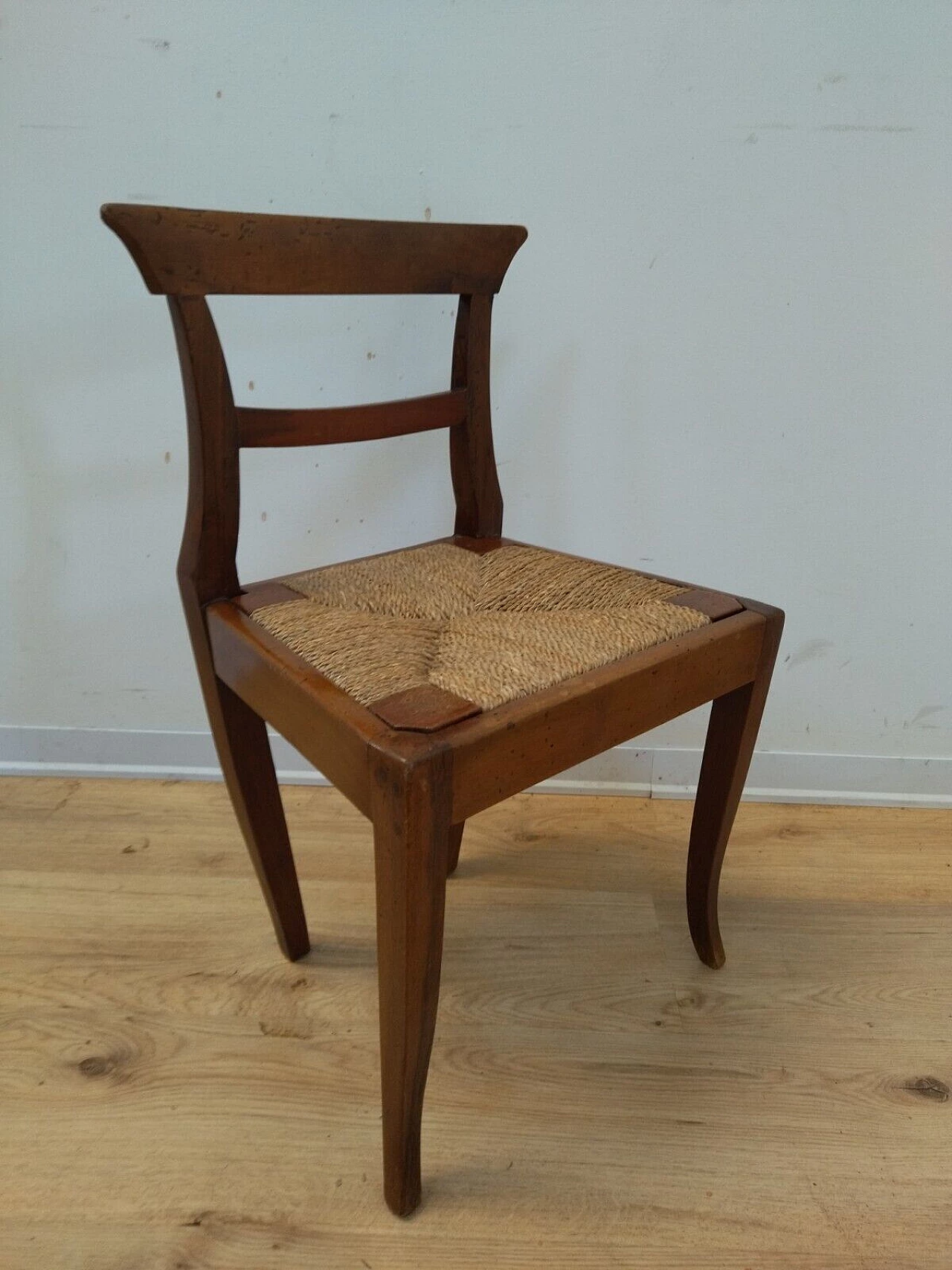 Empire child chair in solid walnut, early 19th century 4