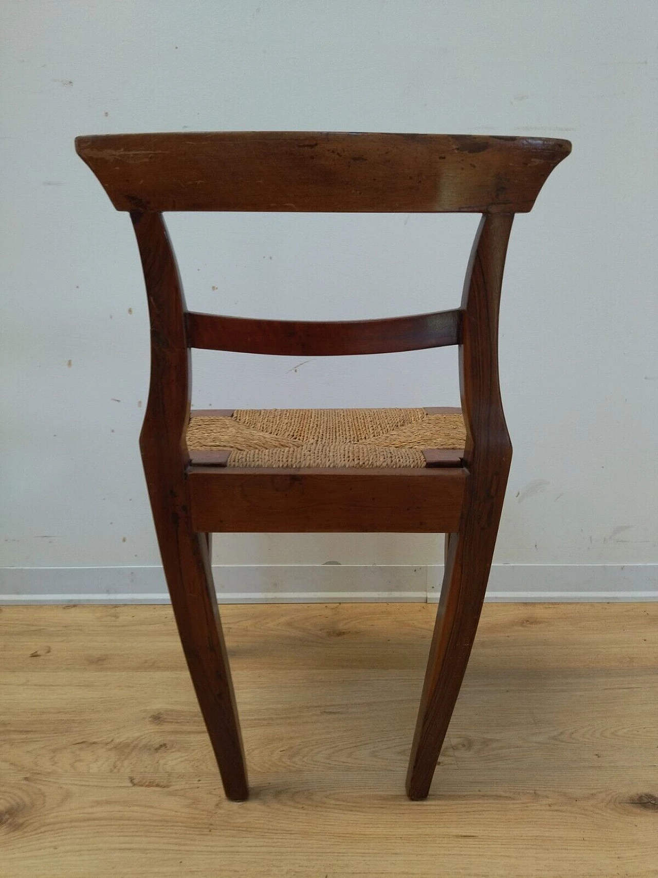 Empire child chair in solid walnut, early 19th century 6