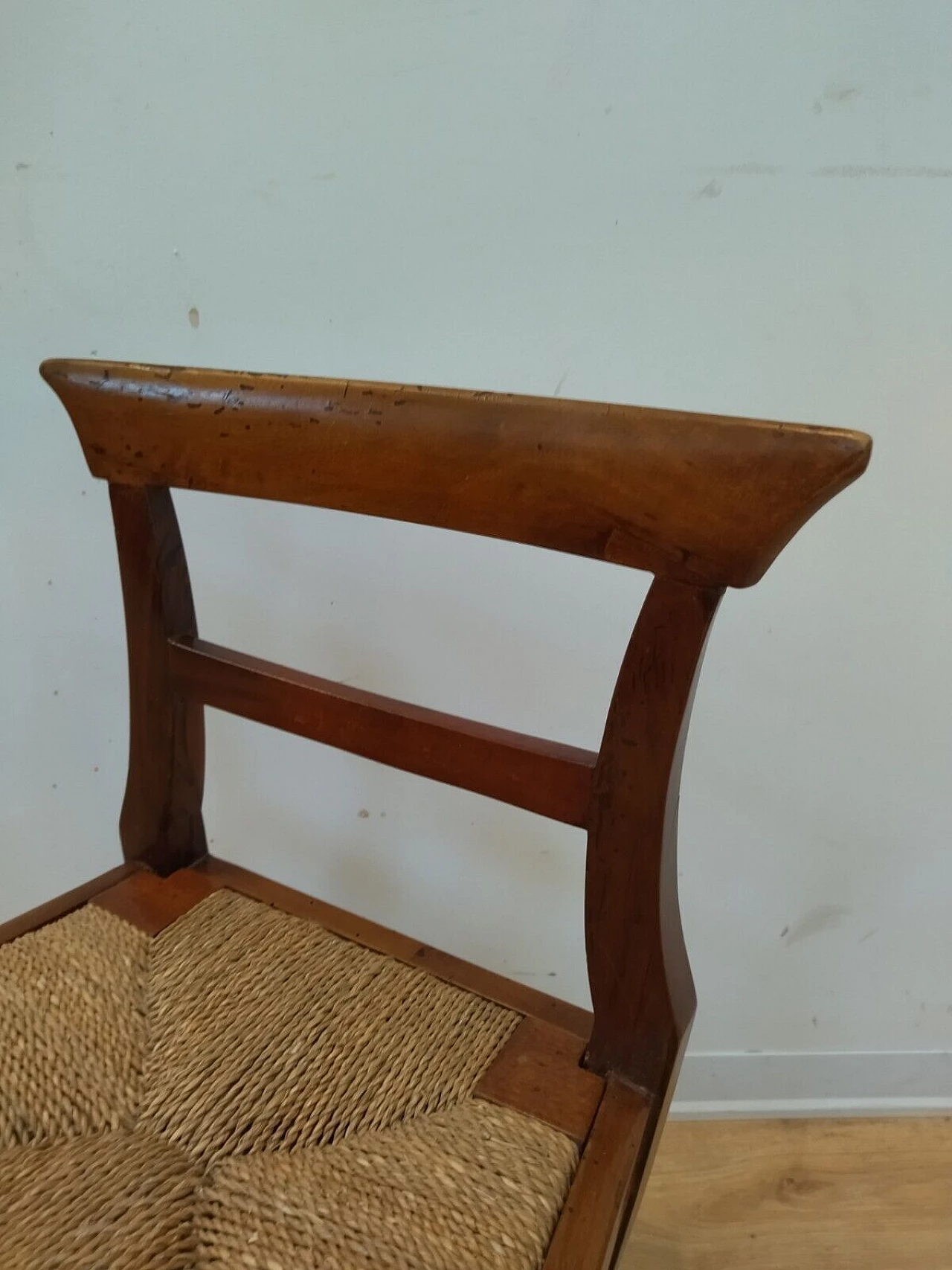 Empire child chair in solid walnut, early 19th century 8