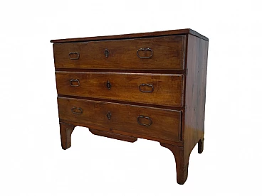Walnut and fir chest of drawers, mid-19th century