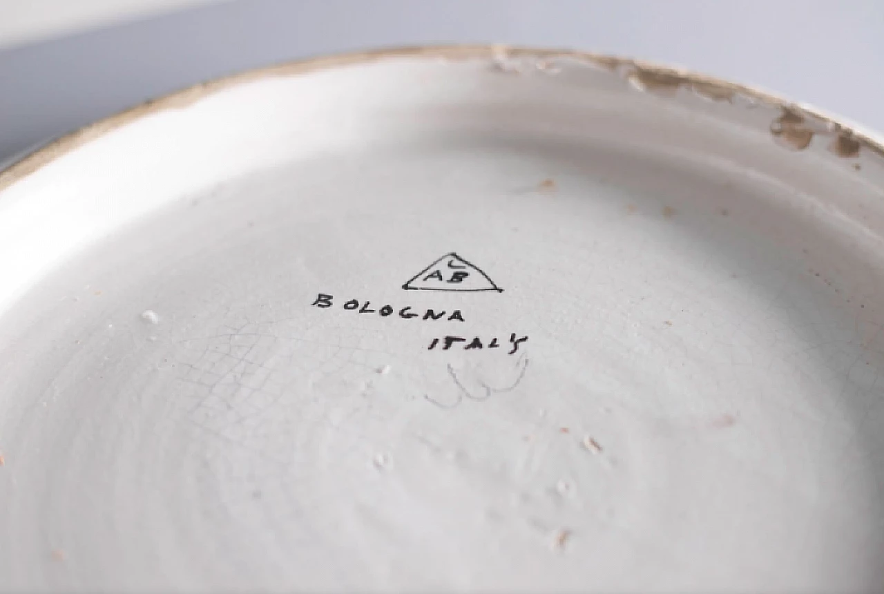 Coppia di piatti di Ceramica Buscaroli Bologna, anni '20 5