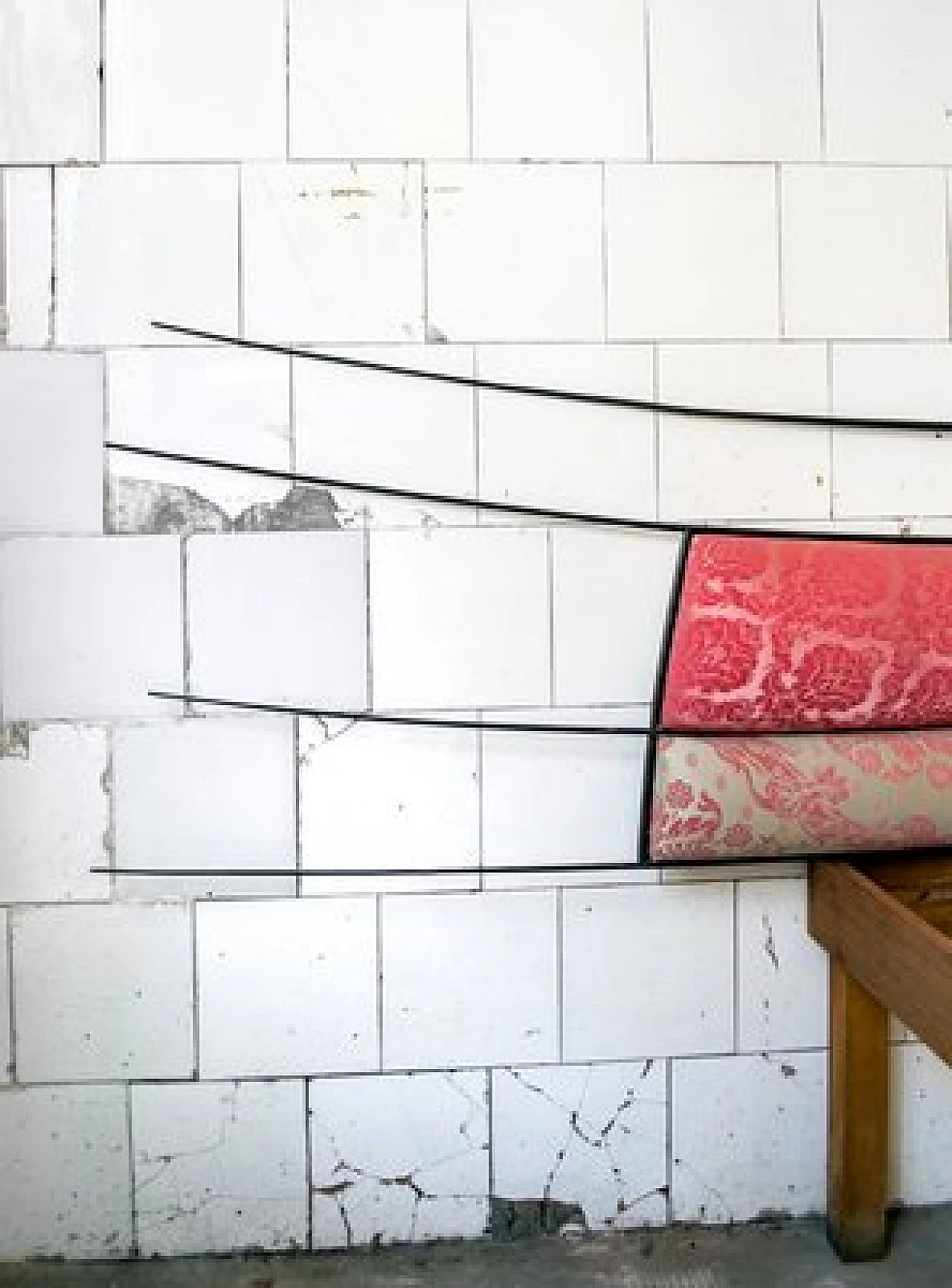 Struttura letto in legno e metallo di Toni Cordero, anni '80 4