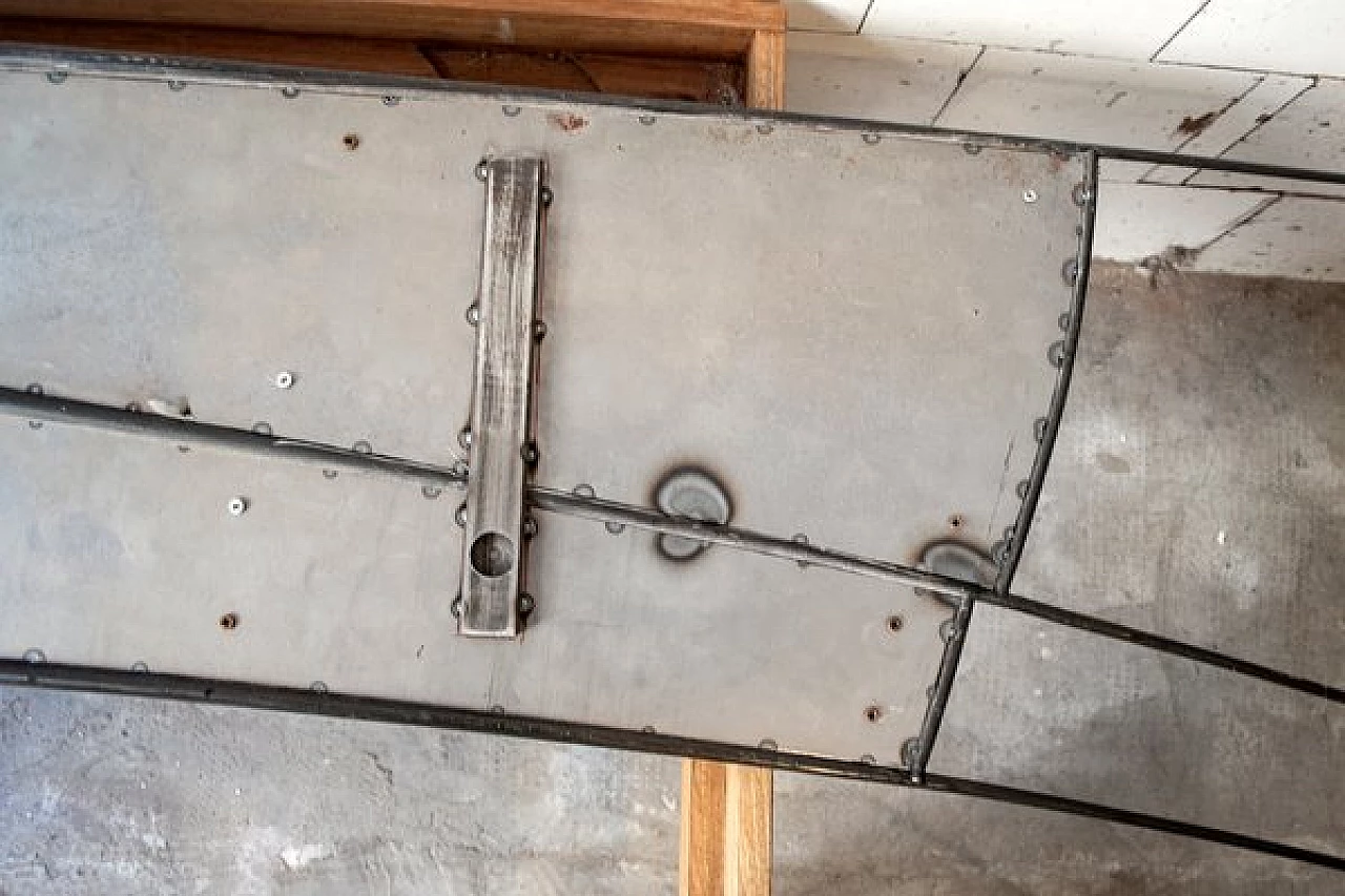 Struttura letto in legno e metallo di Toni Cordero, anni '80 6