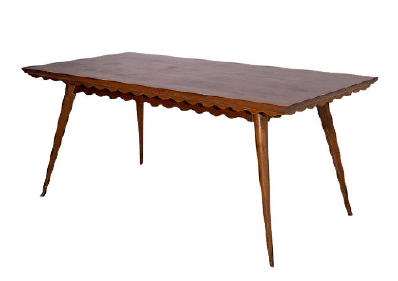 Wood table attributed to Paolo Buffa, 1950s 1