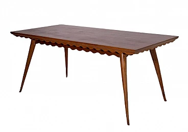 Wood table attributed to Paolo Buffa, 1950s