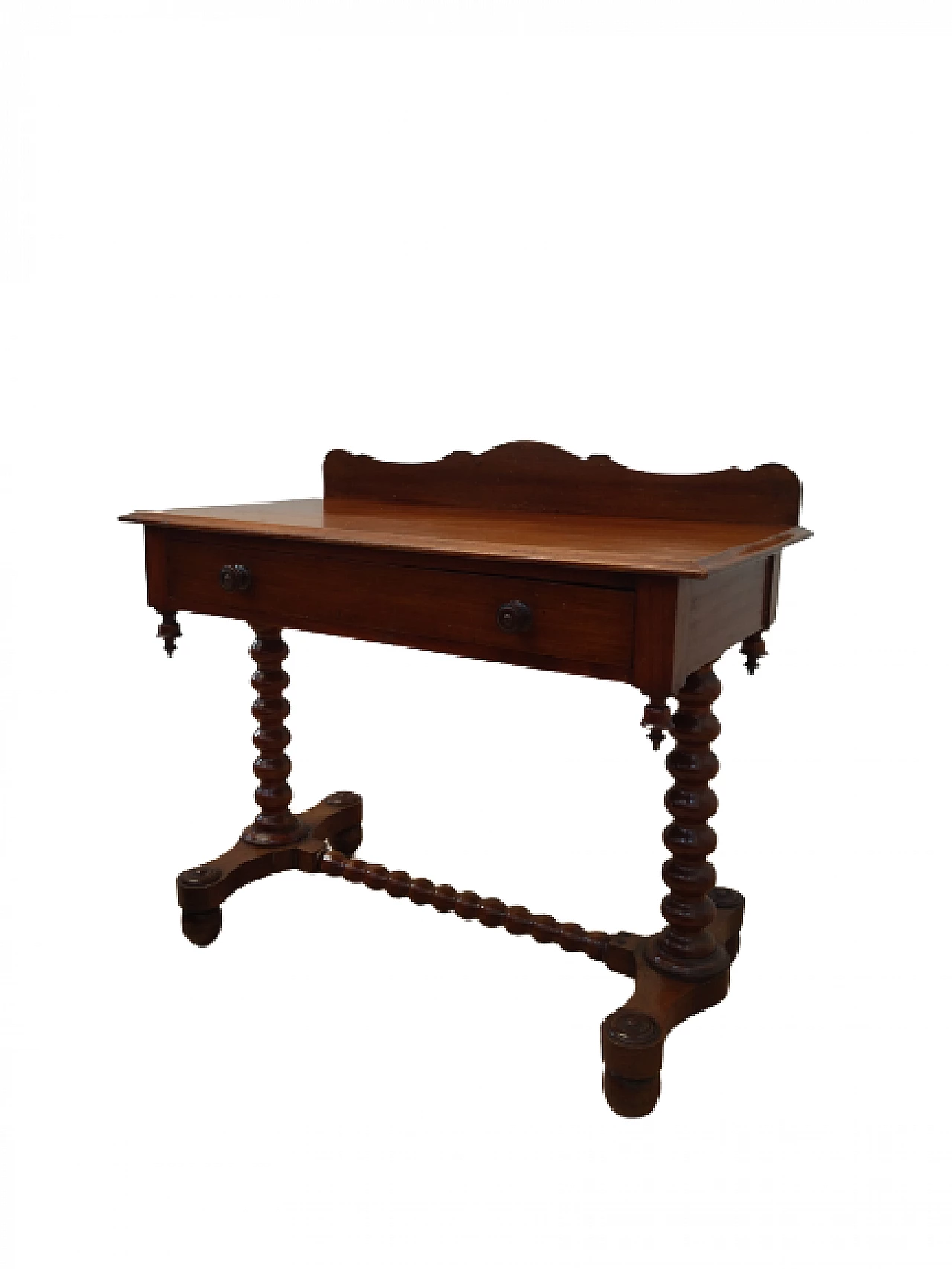 English solid mahogany writing desk, late 19th century 18