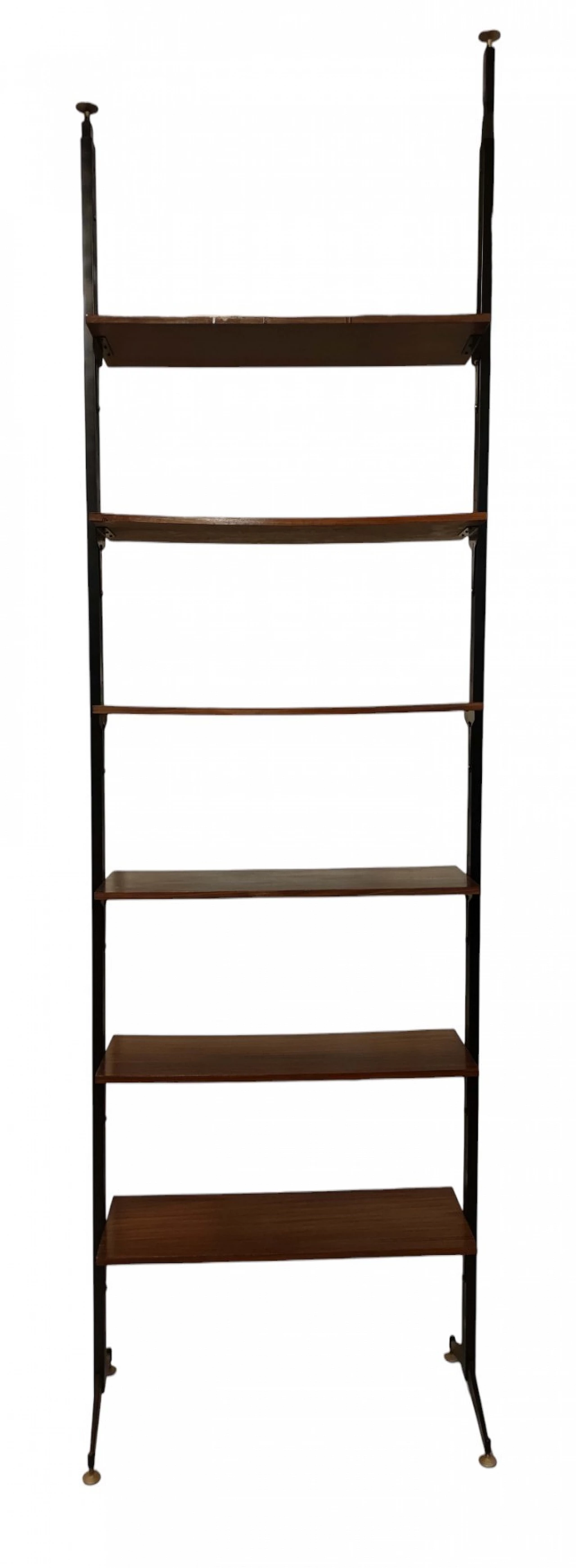 Mahogany bookcase with iron uprights by Albini Franco, 1960s 11