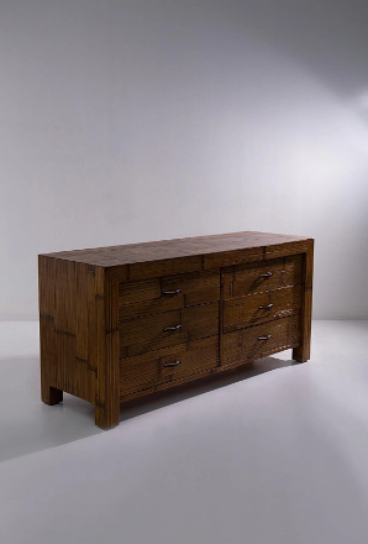 Bamboo chest of drawers, 1980s 2