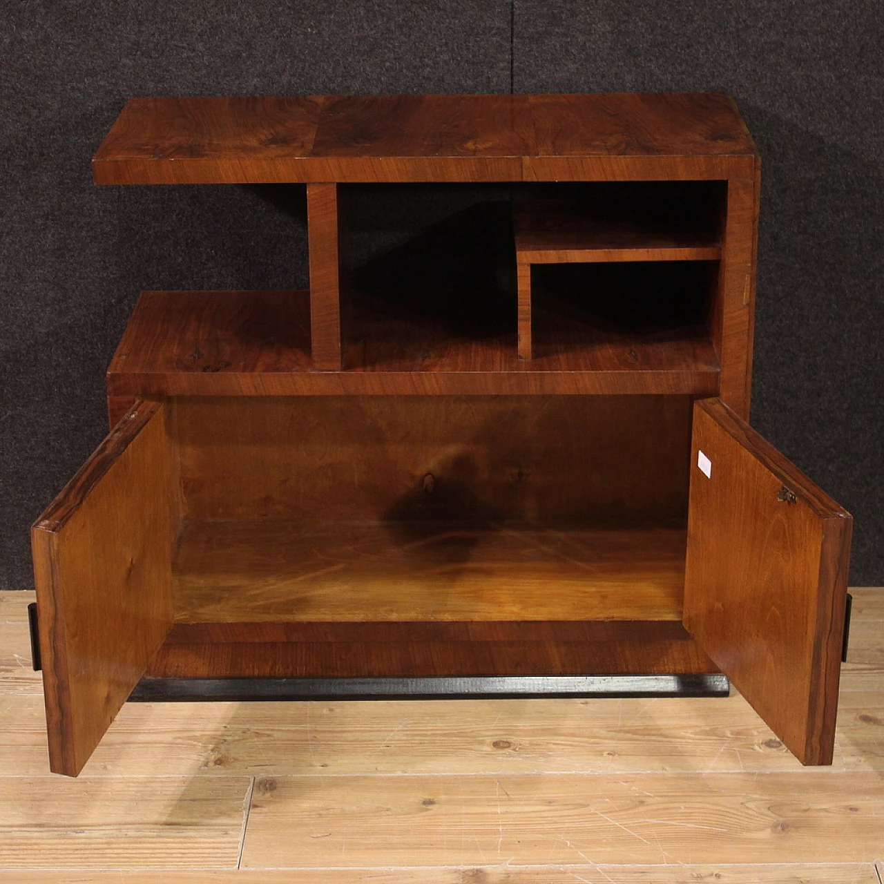 Sideboard in walnut and ebonized wood, 1930s 9