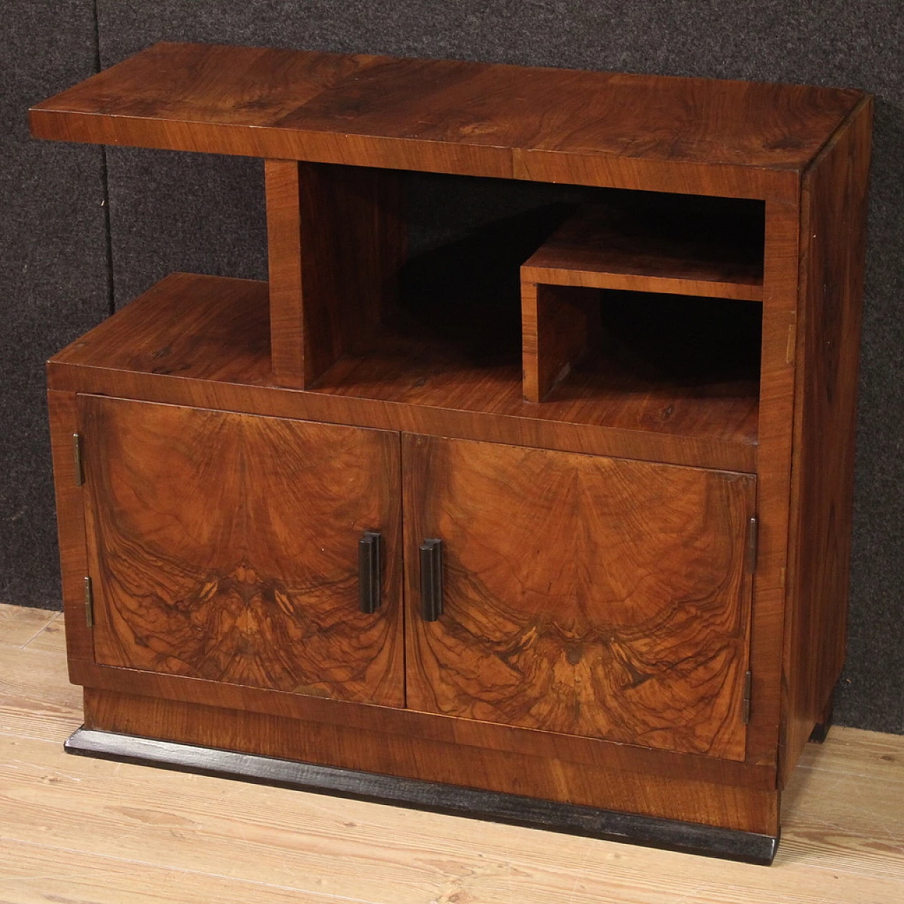 Sideboard in walnut and ebonized wood, 1930s 11