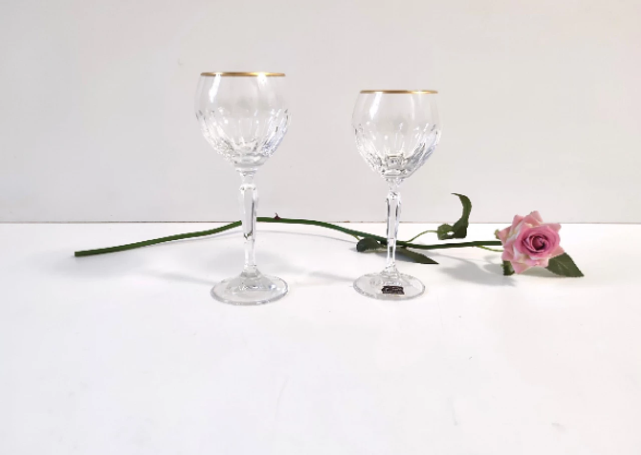 22 Crystal glasses with gilded edge by Spiegelau, 1970s 1
