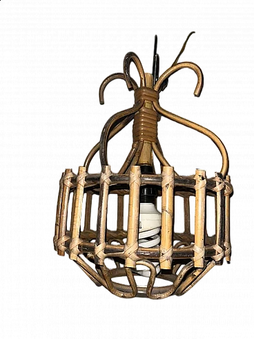 Bamboo chandelier, 1940s