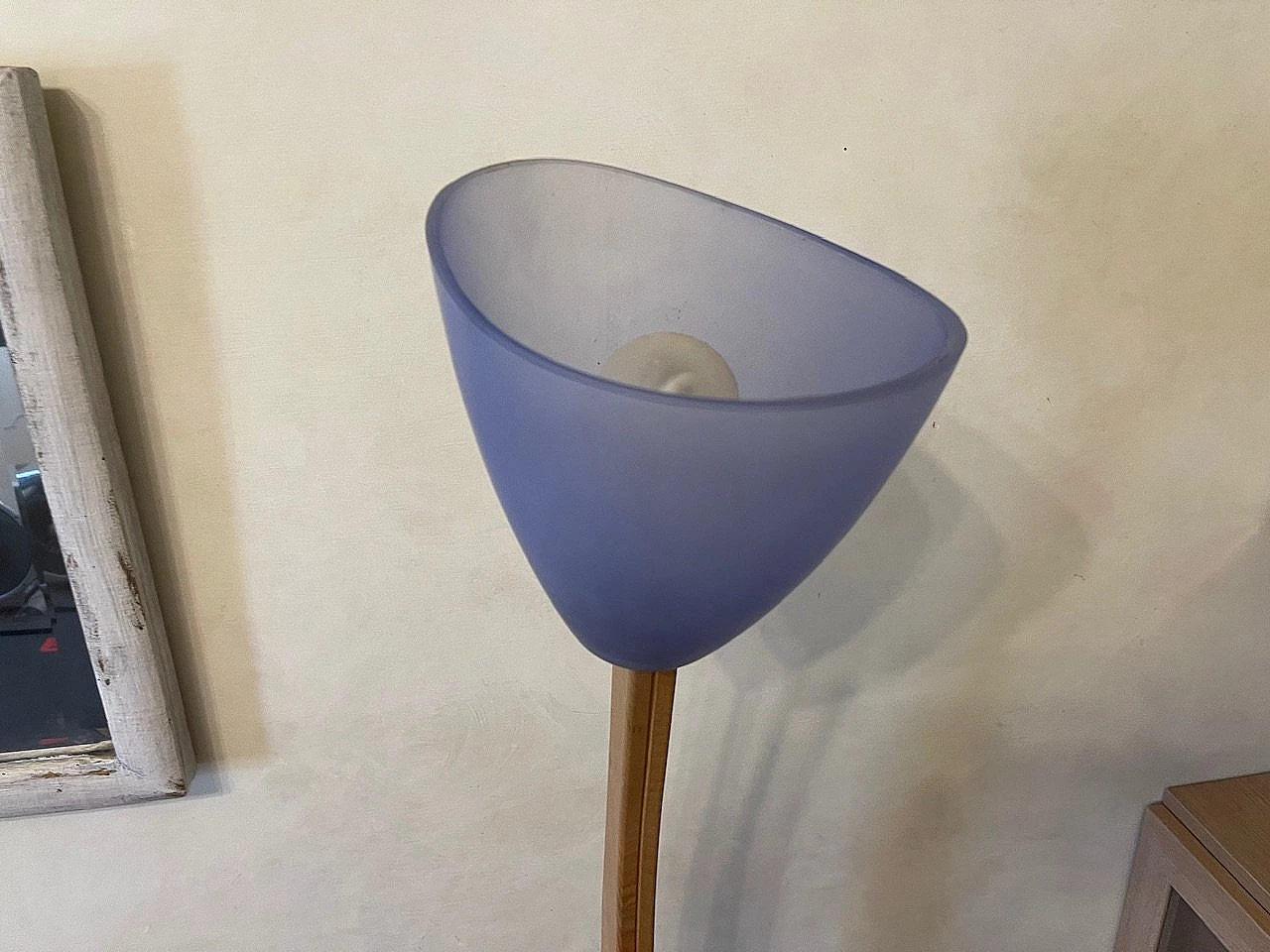 Curved oak floor lamp, 1980s 9