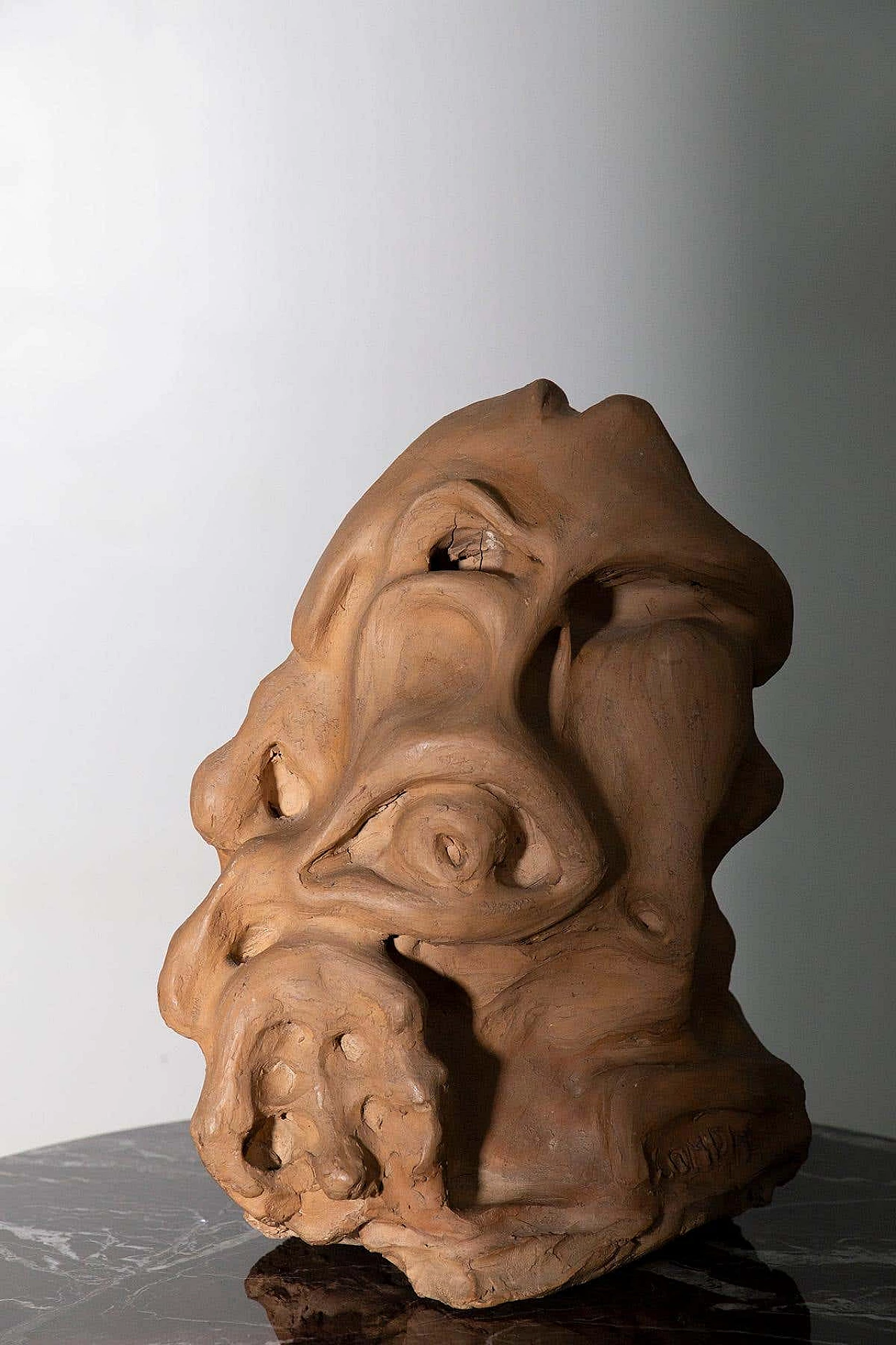 Anthropoform terracotta sculpture by Compiani, 1970s 3