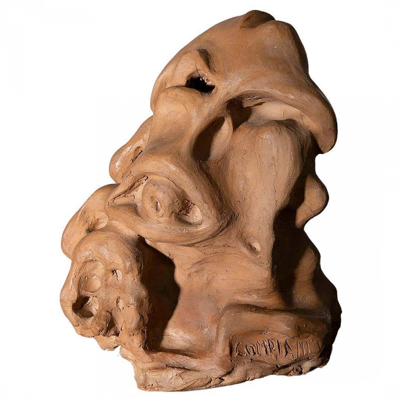 Anthropoform terracotta sculpture by Compiani, 1970s 5