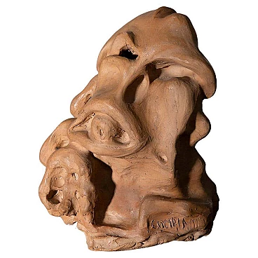Anthropoform terracotta sculpture by Compiani, 1970s