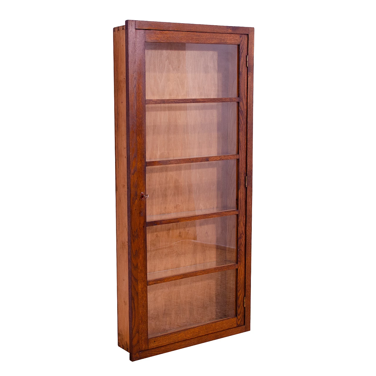 Czechoslovakian Functionalist oak display cabinet, 1930s 1