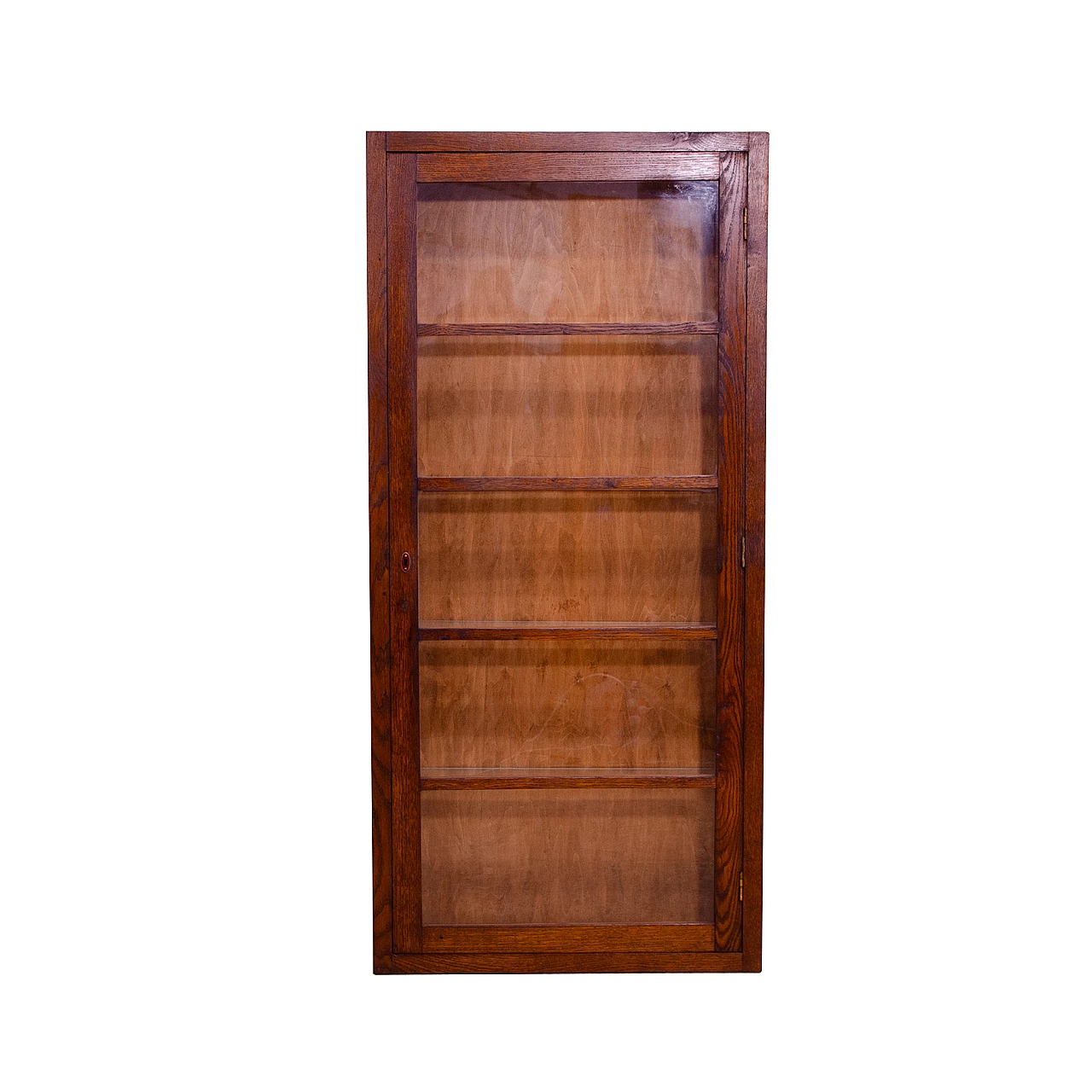 Czechoslovakian Functionalist oak display cabinet, 1930s 2