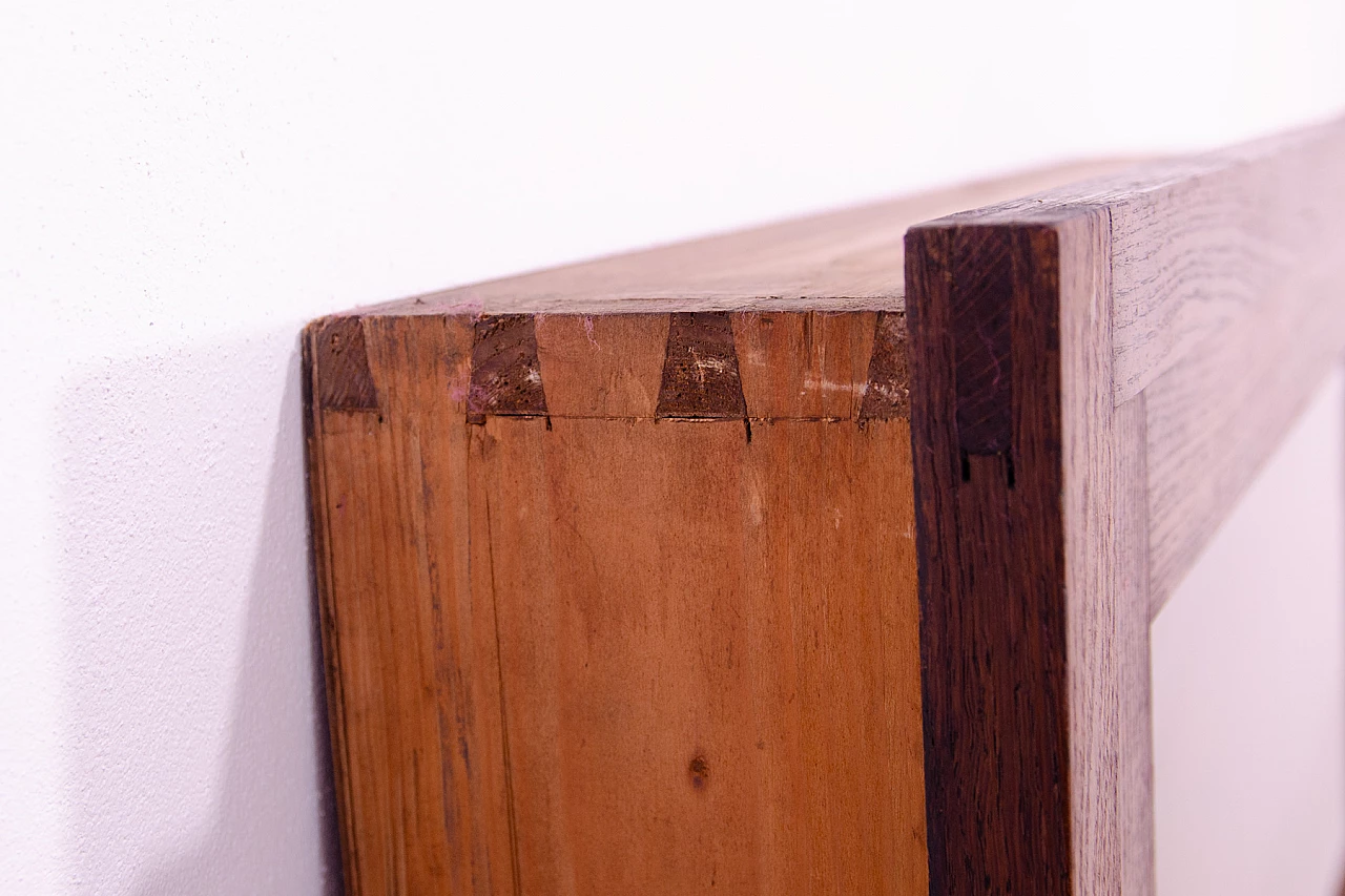 Czechoslovakian Functionalist oak display cabinet, 1930s 7