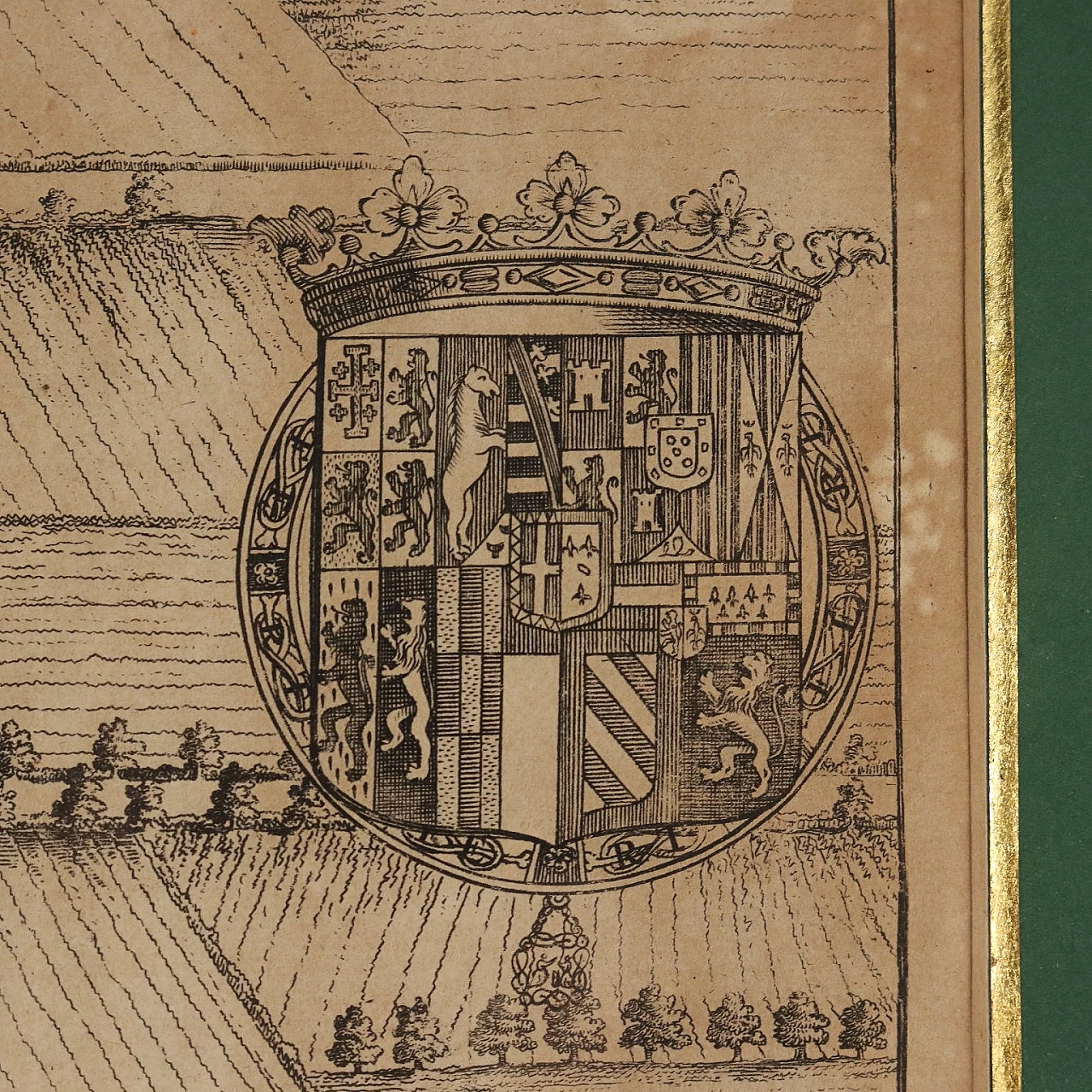 Raconisium - Mappa di Racconigi, etching, 1726 7