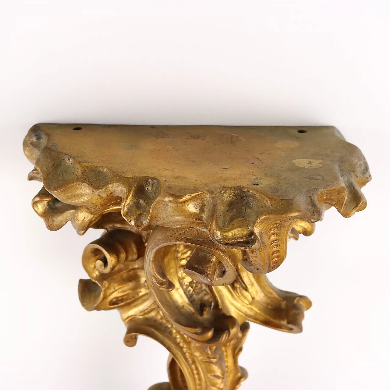 Mensola in bronzo dorato in stile Barocco 6