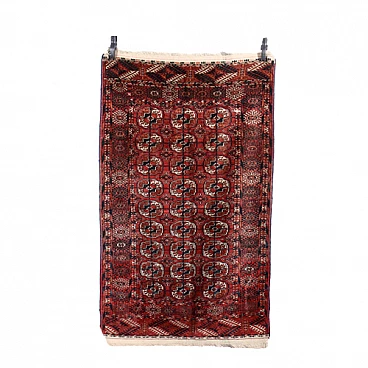 Bukhara Turkmenistan wool carpet, 1940s