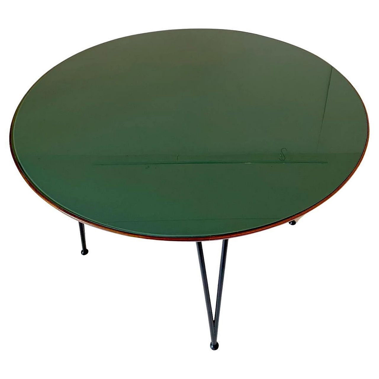 Tavolo e 4 sedie in legno curvato di Carlo Ratti, anni '50 5