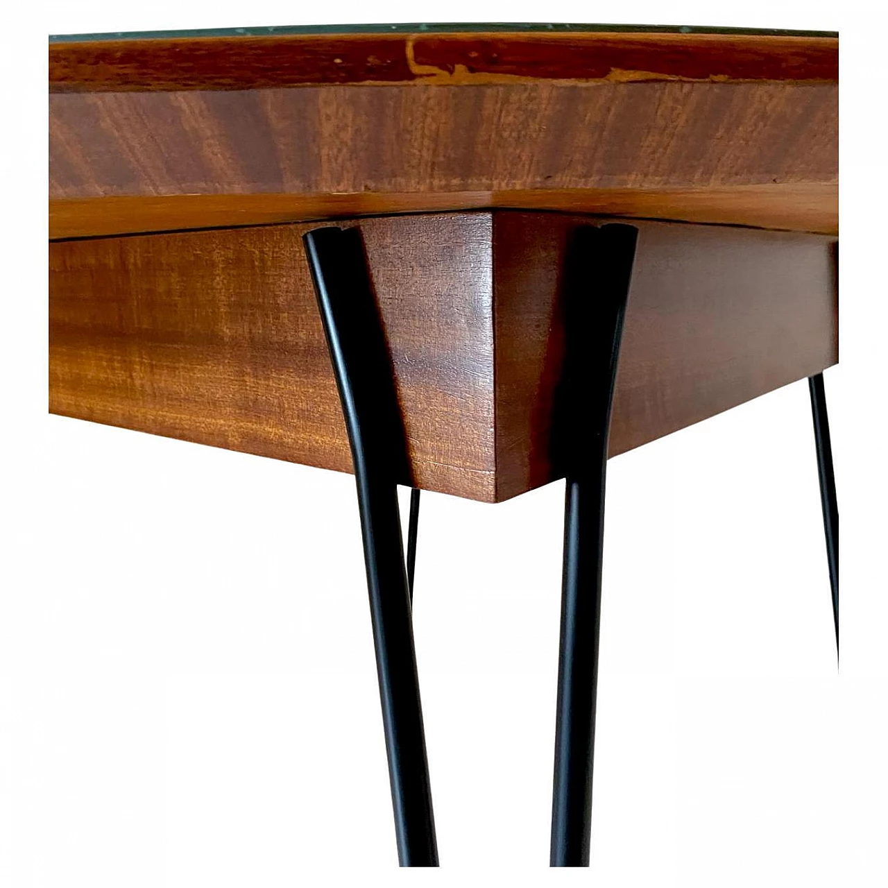 Tavolo e 4 sedie in legno curvato di Carlo Ratti, anni '50 7