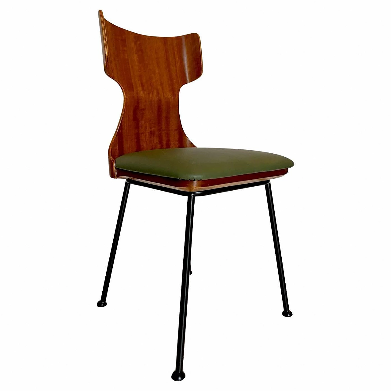 Tavolo e 4 sedie in legno curvato di Carlo Ratti, anni '50 15