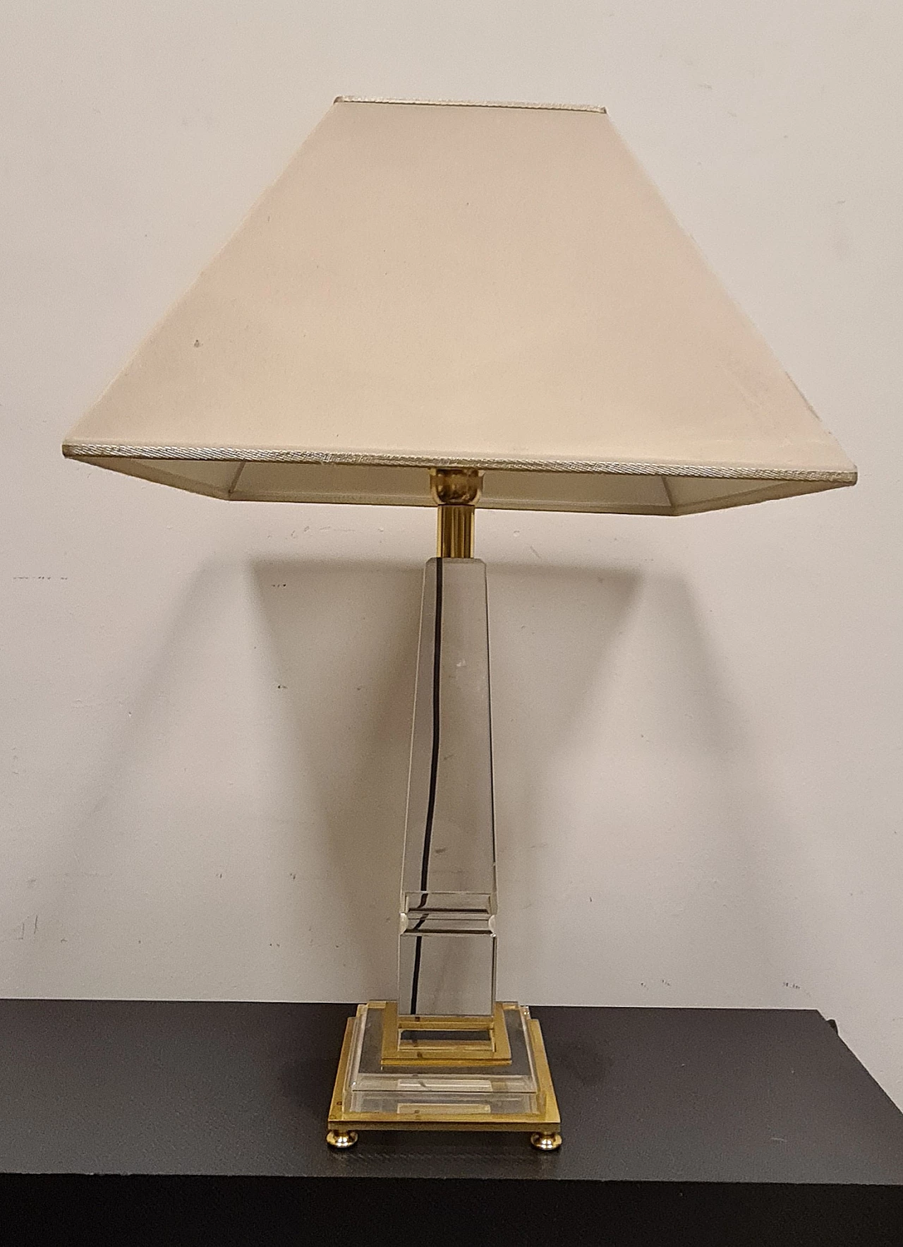 Obelisk table lamp attributed to Sandro Petti, 1970s 2