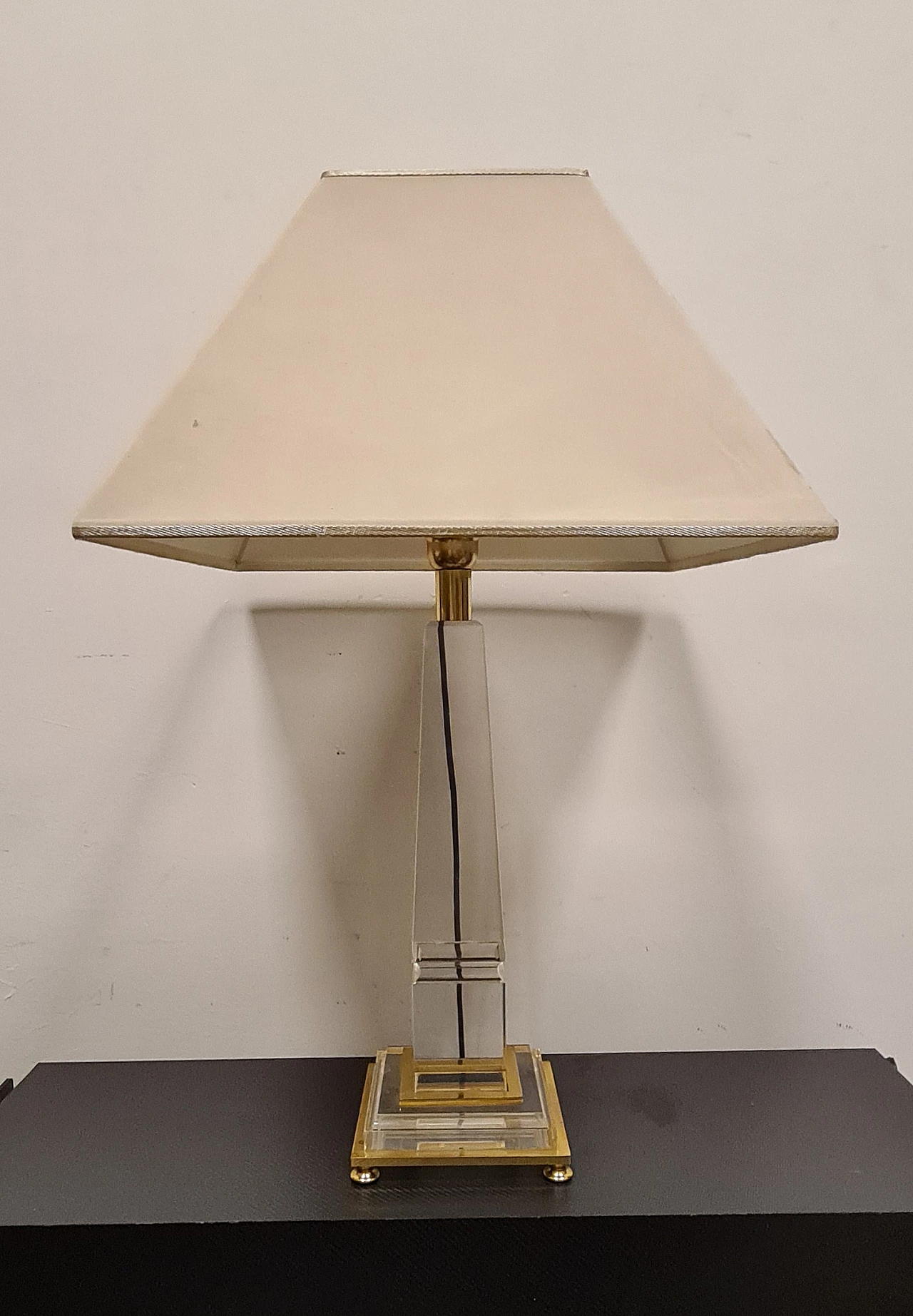 Obelisk table lamp attributed to Sandro Petti, 1970s 3