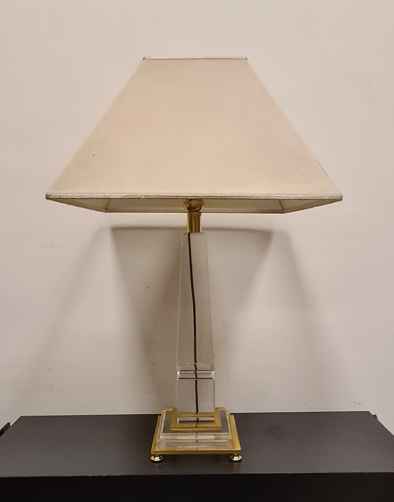 Obelisk table lamp attributed to Sandro Petti, 1970s 4